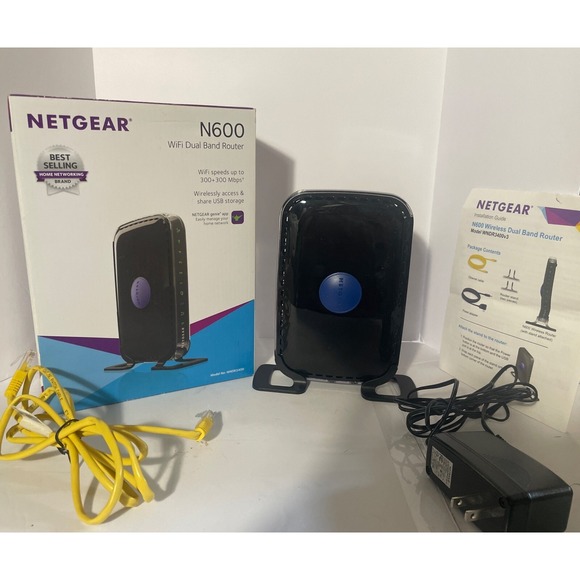 NETGEAR Wi-Fi Router Wireless N600 Dual Band Router WNDR3400 - Open Box - Picture 1 of 12